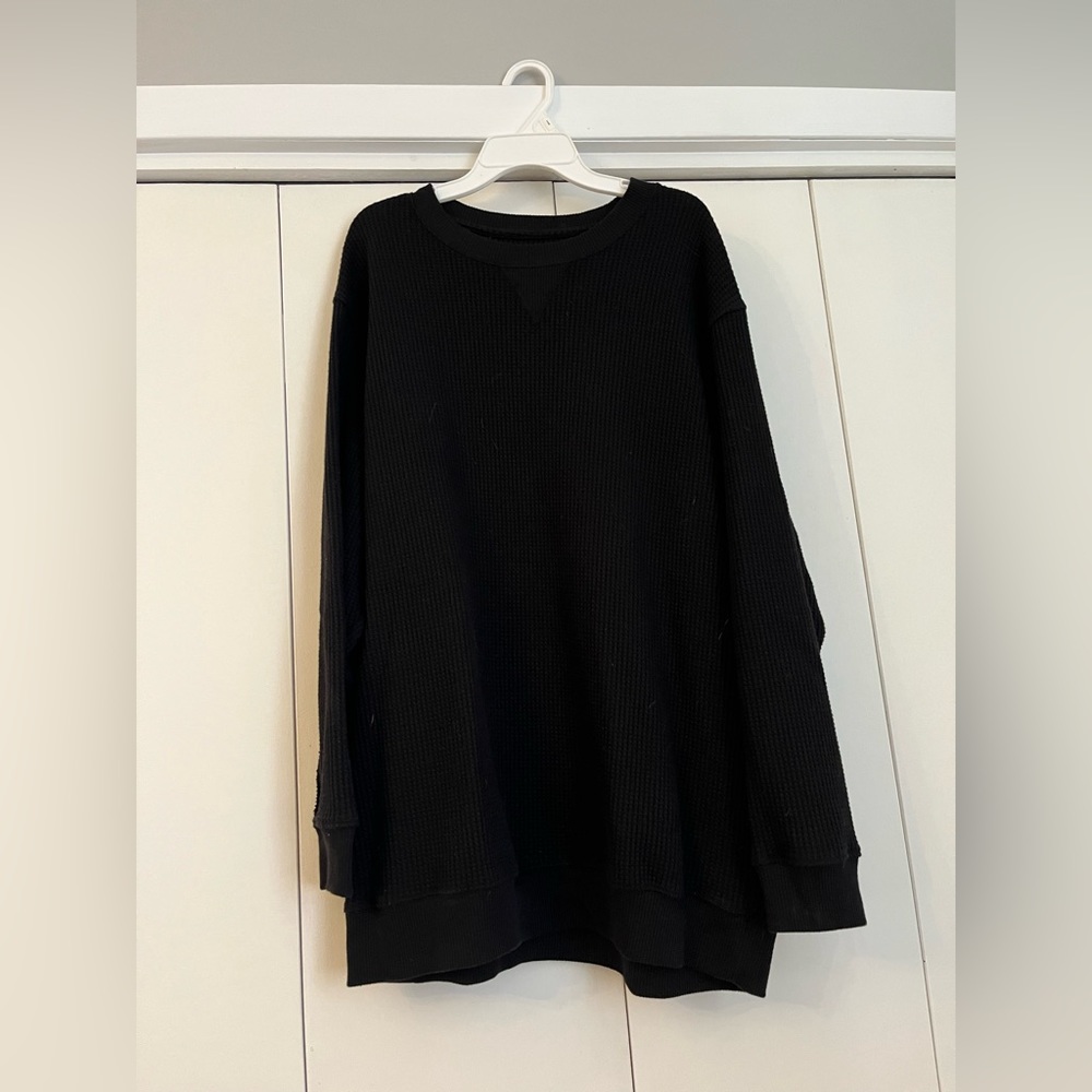 aerie waffle knit sweatshirt